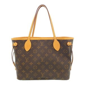 Louis Vuitton Monogram Leather Brown Neverfull Tote Bag
